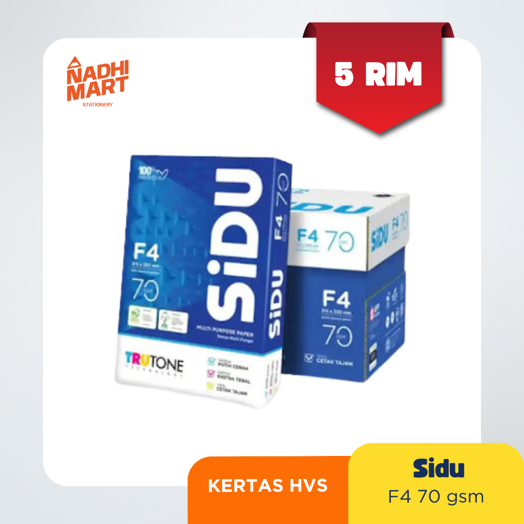 

1 DUS SIDU KERTAS HVS F4 70 GSM