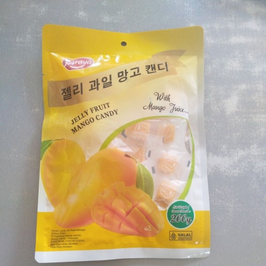 

permen lunak jeli rasa mangga 200g