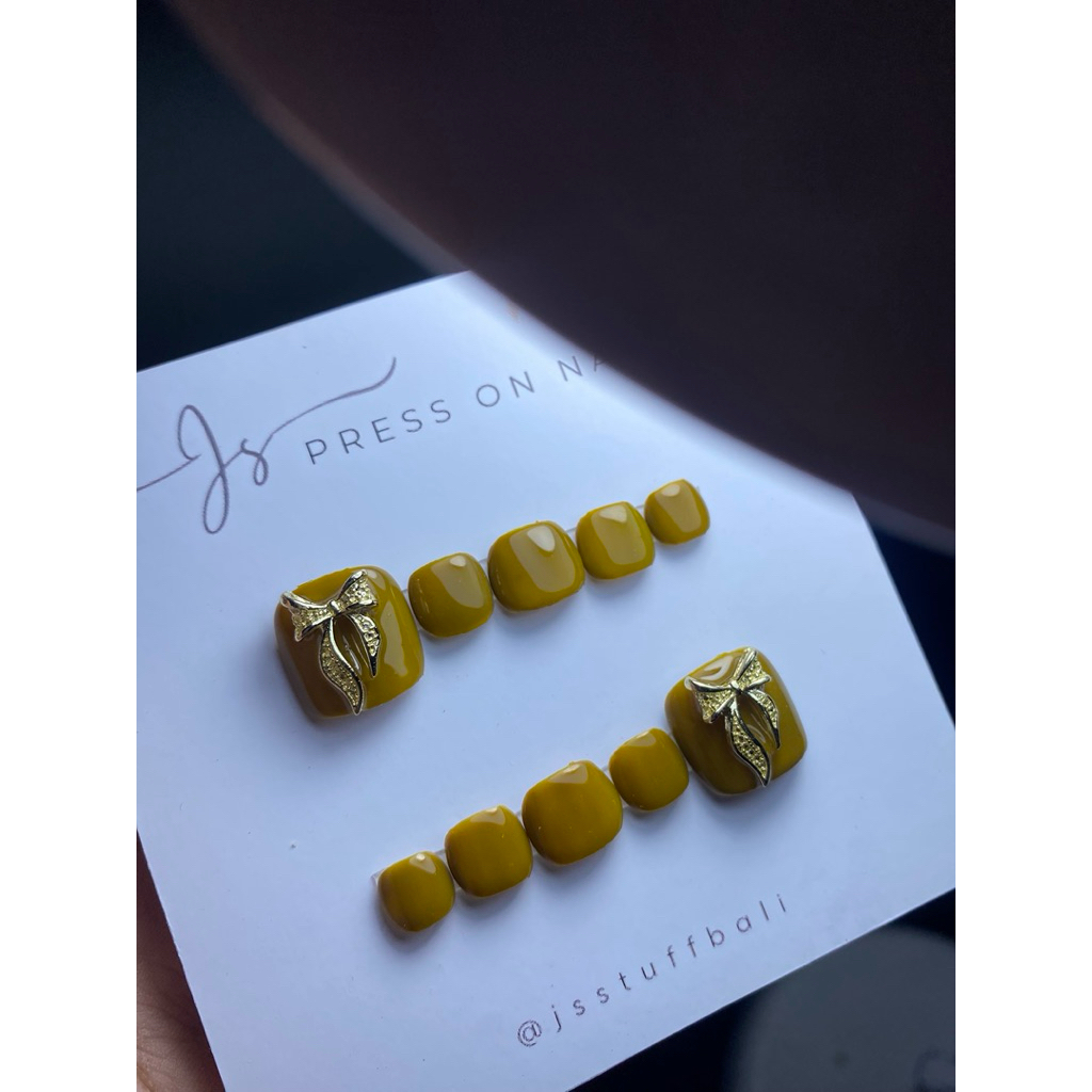 Press On Nails Kaki ( toe ) Basic with Acc / Nailart/ Kuku Palsu Kaki/ Press On Nails Kaki Basic Can