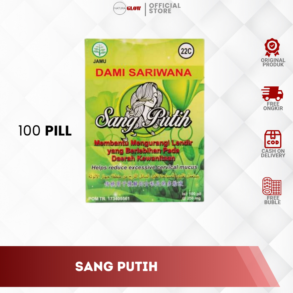 [BISA COD] JAMU HERBAL SANG PUTIH 100 PIL – kurangi gatal & bau tidak sedap area kewanitaan | jamu w