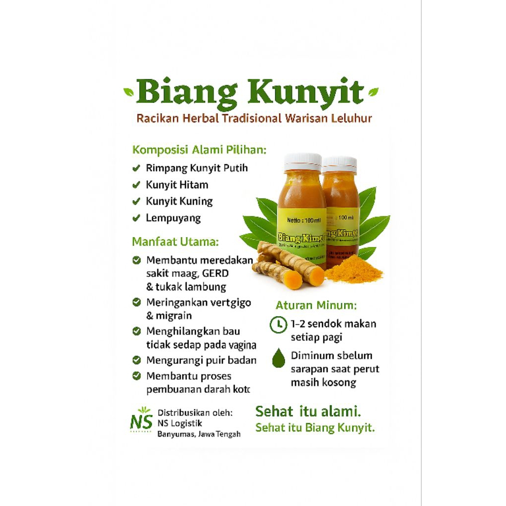 

biang kunyit 100 ml setara 250 gram kunyit segar