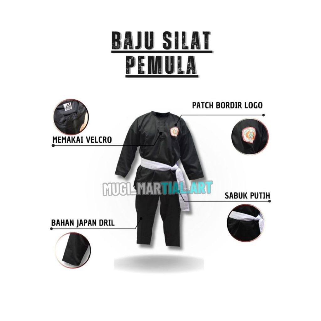 BAJU SILAT HITAM IPSI / SERAGAM SILAT LENGKAP
