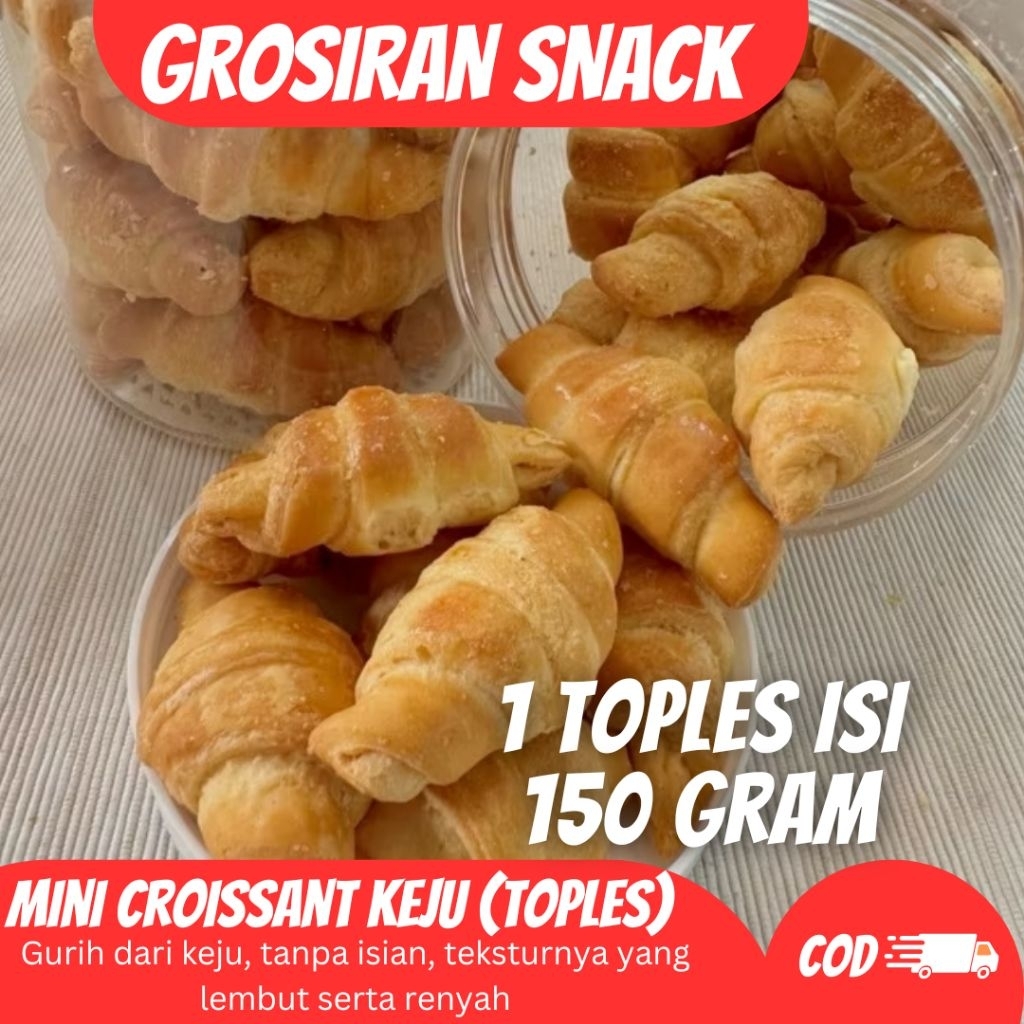 

MINI CROISSANT KEJU TOPLES/MINI PASTRY
