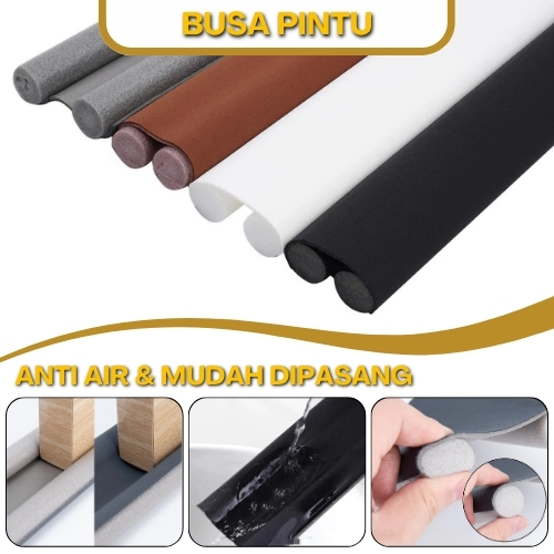 Busa Foam Penghalang Lubang Celah Atas Pintu Kamar Tidur Peredam Suara Anti Air Warna Putih
