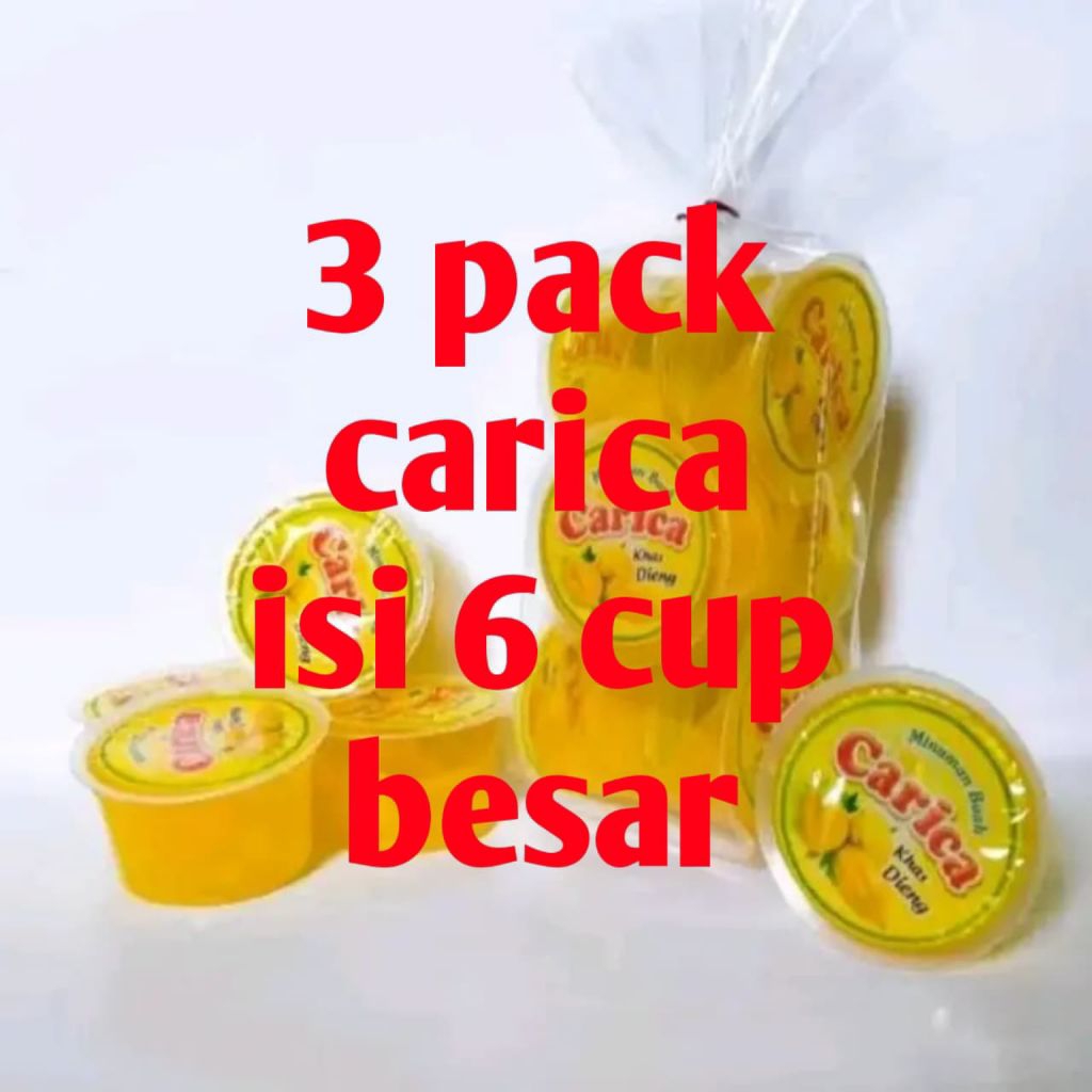 

minuman Carica khas Dieng 3 pack isi 6 cup besar