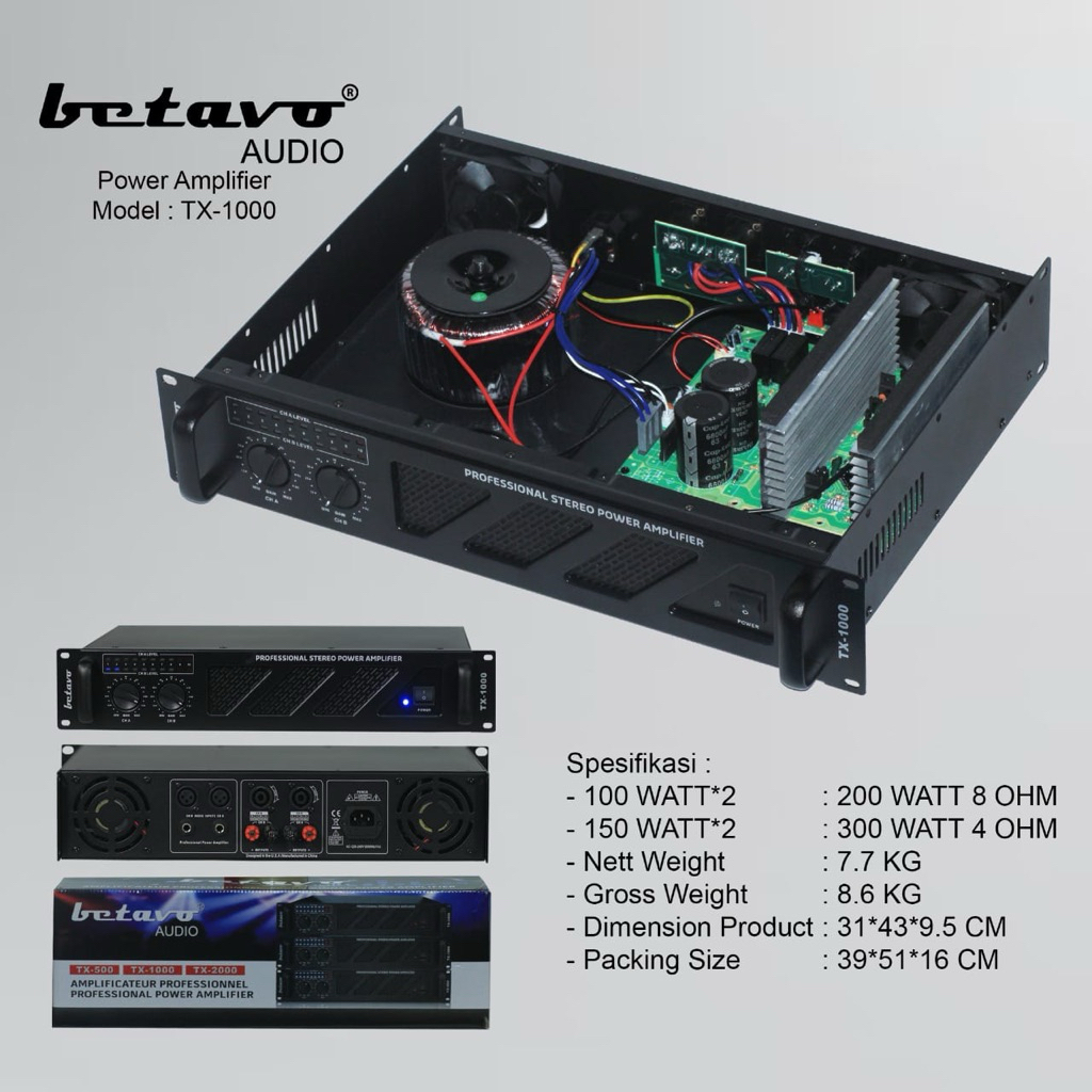 Power Amplifier Betavo TX-1000