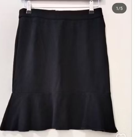 Rok Hitam Span Kerja Skirt Duyung Selutut Bahan Kaos Premium Murah