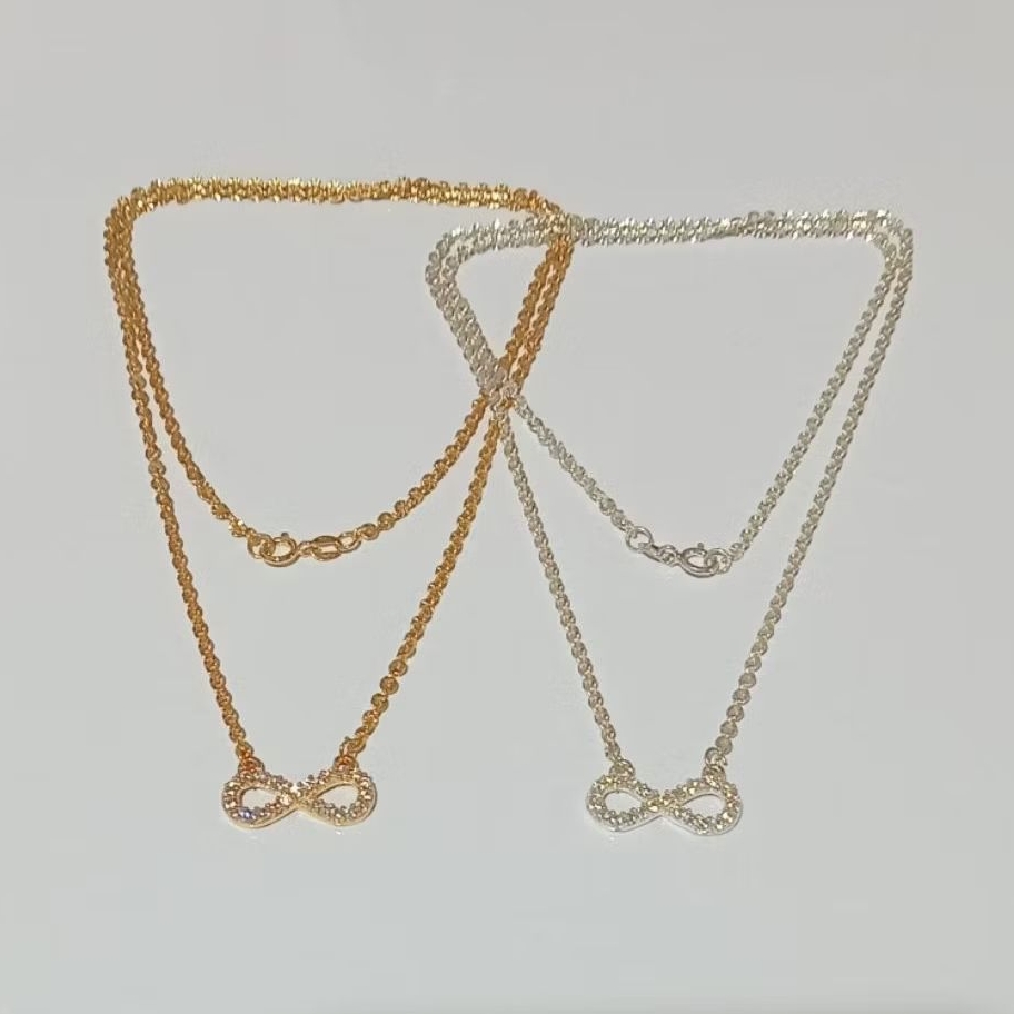 Kalung Infinity Dewasa Nori Fancy Ukir (Perak 925)