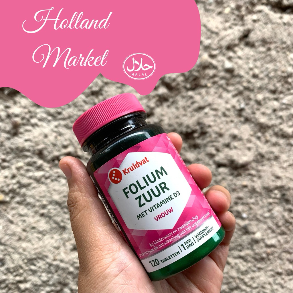 FOLIUM ZUUR Kruidvat  Tablet Asam Folat 120 Tablet Ori Belanda