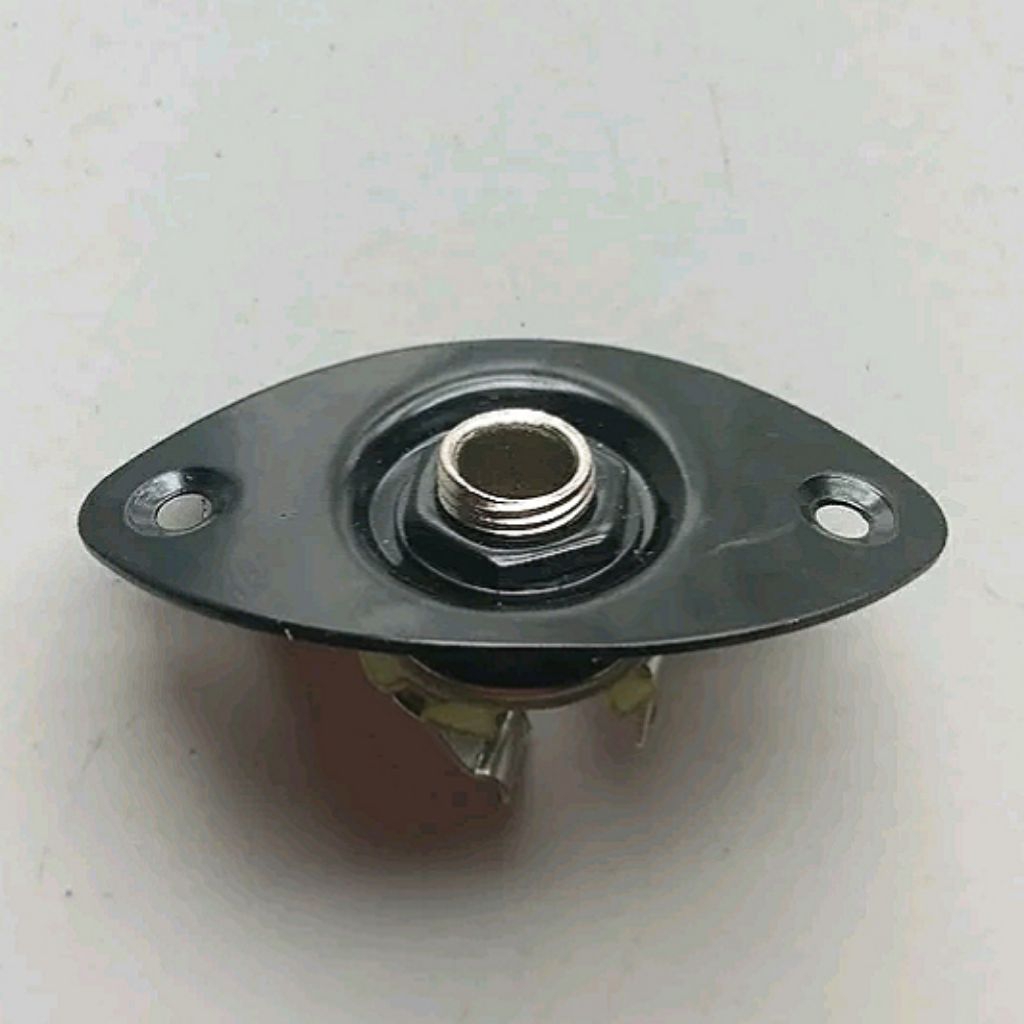 plat jek oval plate jack gitar & bass elektrik import bisa utk ibanez cort yamaha jackson hamer kram
