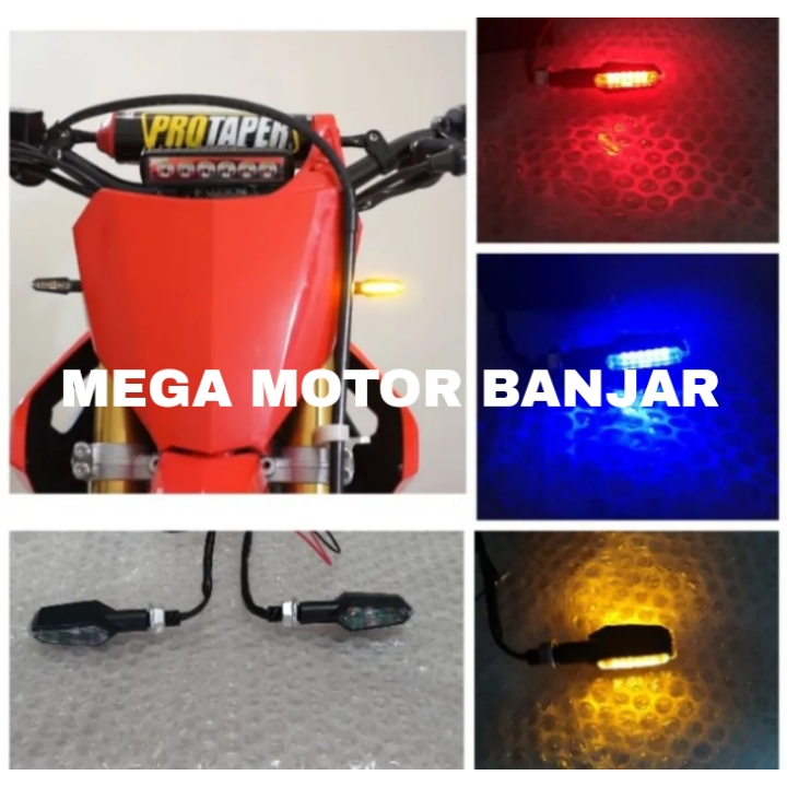 2 PCS Lampu Sein Led Sen Mini 2 Face - Lampu Sen Mini 2Arah - Lampu Sen Led Mini harga 2 biji lampu
