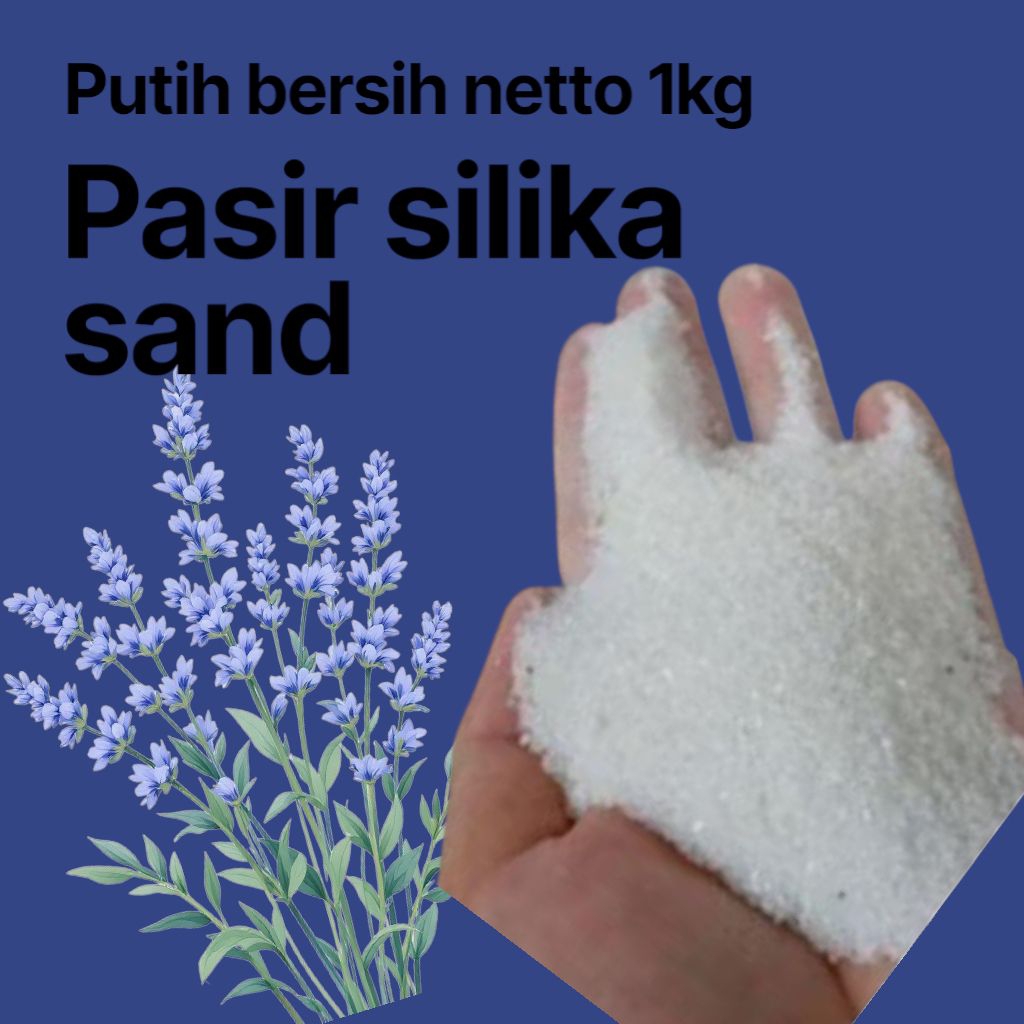 Pasir silika putih 1kg /Pasir silika putih halus aquarium/Pasir silika kasar/Pasir silika no2/Pasir 