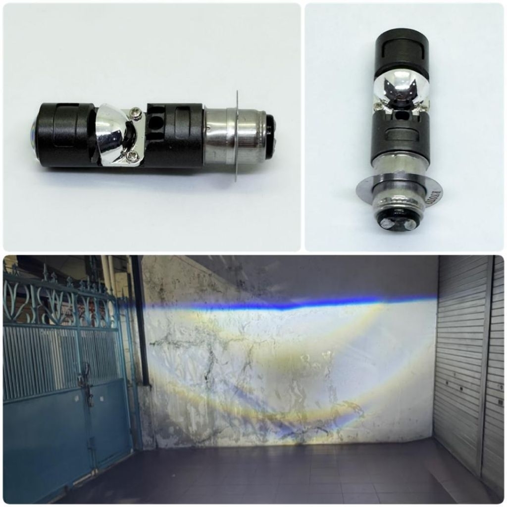 lampu utama led H6 cahaya biled cut off universal motor bebek matic