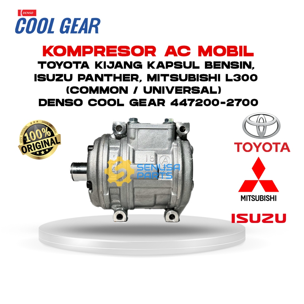 Kompresor AC Mobil Kijang Isuzu Panther, Mitsubishi L300 Original Denso 447200-2700
