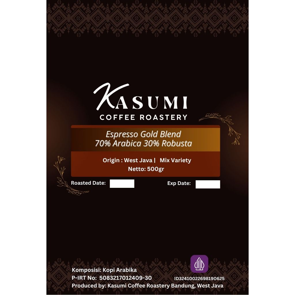 

Kasumi - Kopi House Blend Recomended For Espresso 70% Arabica 30% Robusta - West Java - 500 Gr