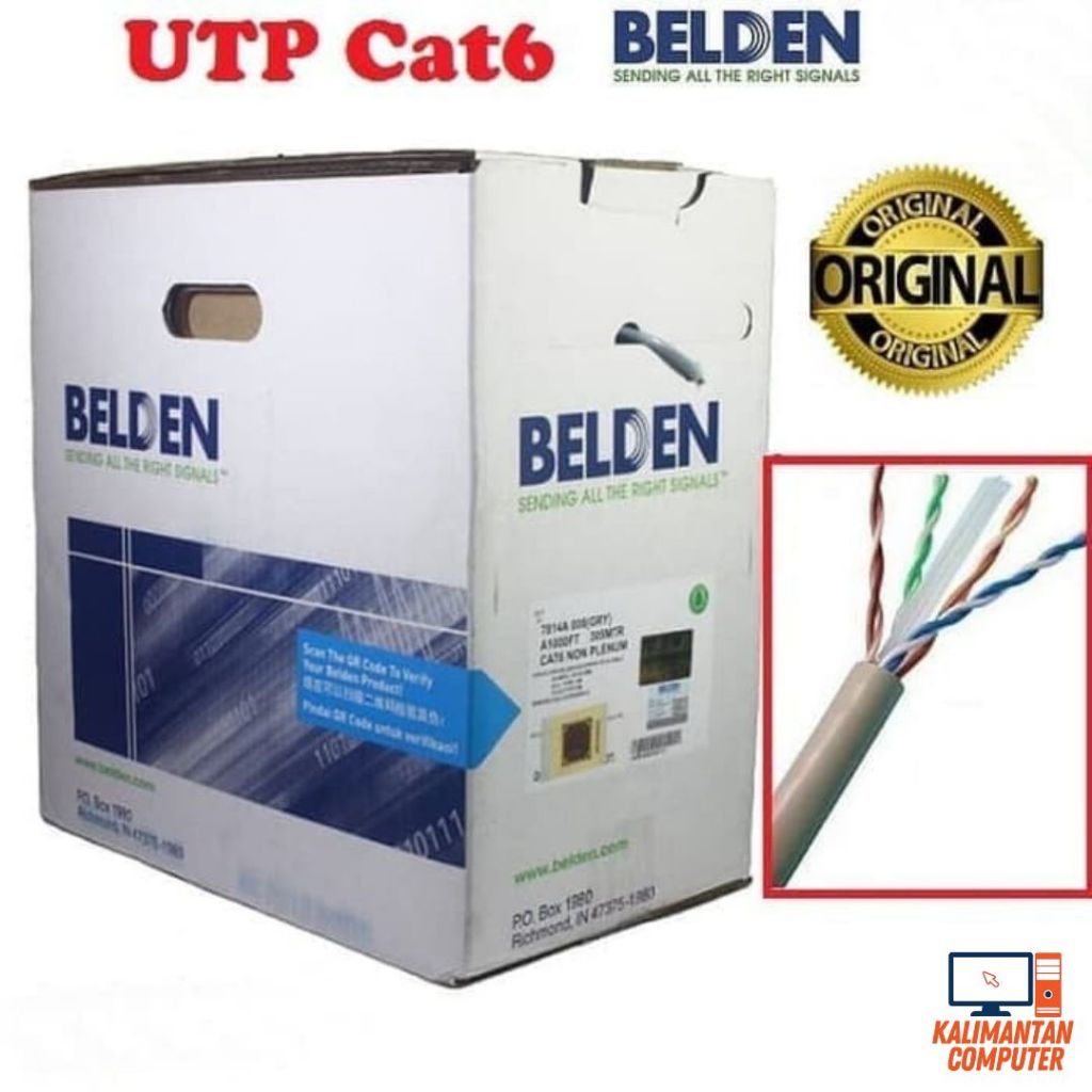 KABEL LAN BELDEN UTP CAT6 1 ROLL 305 METER ORIGINAL