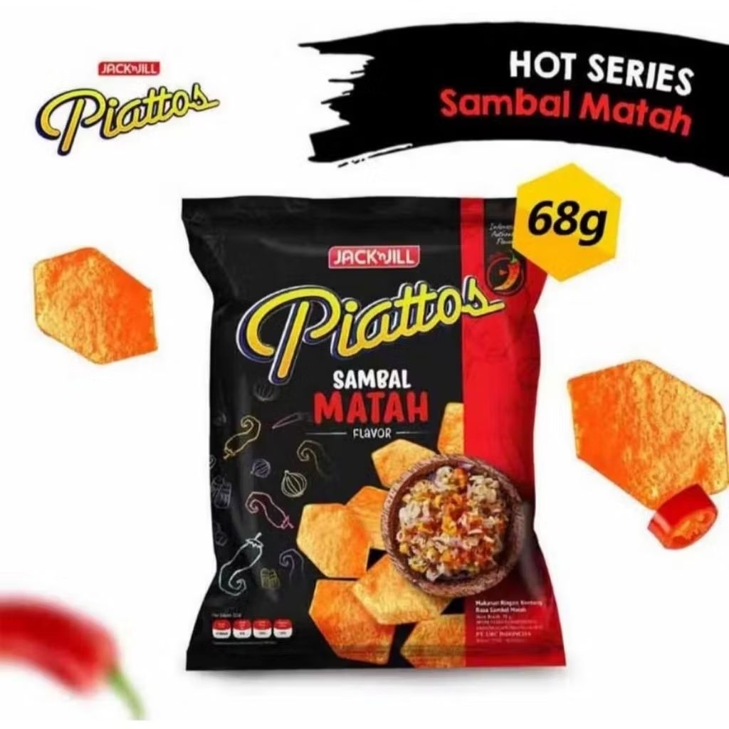 Piattos Sambal Matah 68gr 1dus isi (30pcs)