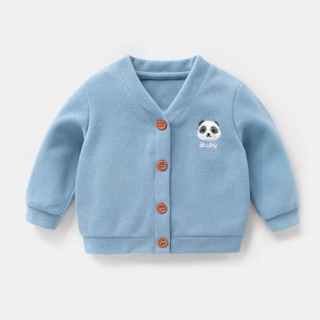 Cardigan Anak Baby Panda Blue