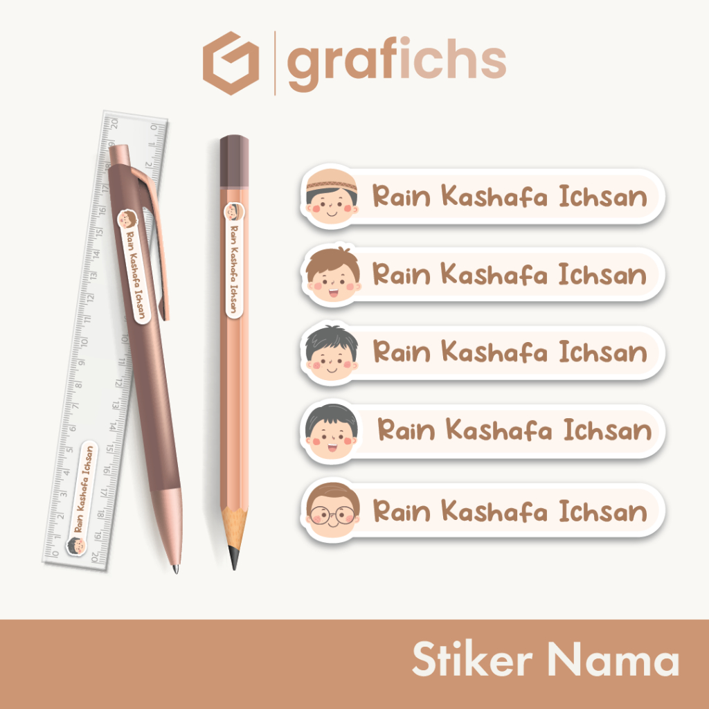 

[90 pcs] Stiker Nama Alat Tulis Sekolah GISS281-290 by Grafichs