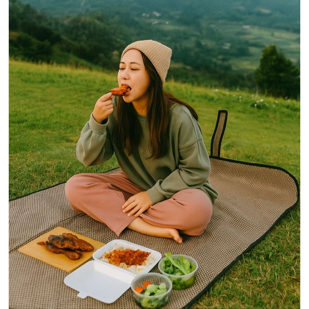 tikar lipat mikrosatin waterproof 200x150