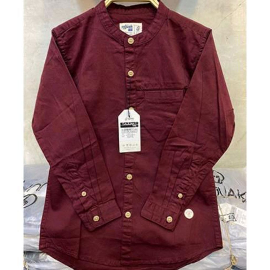 SAJUAK KIDS - KEMEJA KOKO ANAK KEKINIAN LENGAN PANJANG - KEMKO SAJUAK KIDSS-