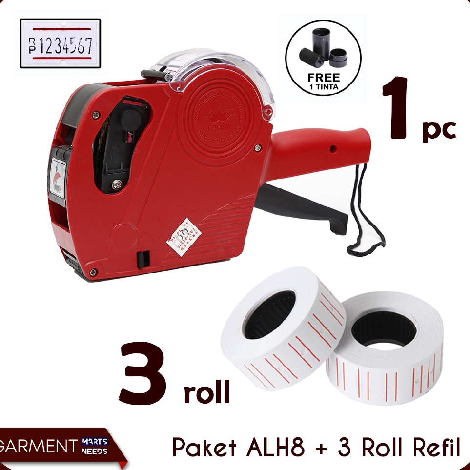 

KODE M2U ALAT LABEL HARGA PRICE LABELLER MX 55 3 ROLL
