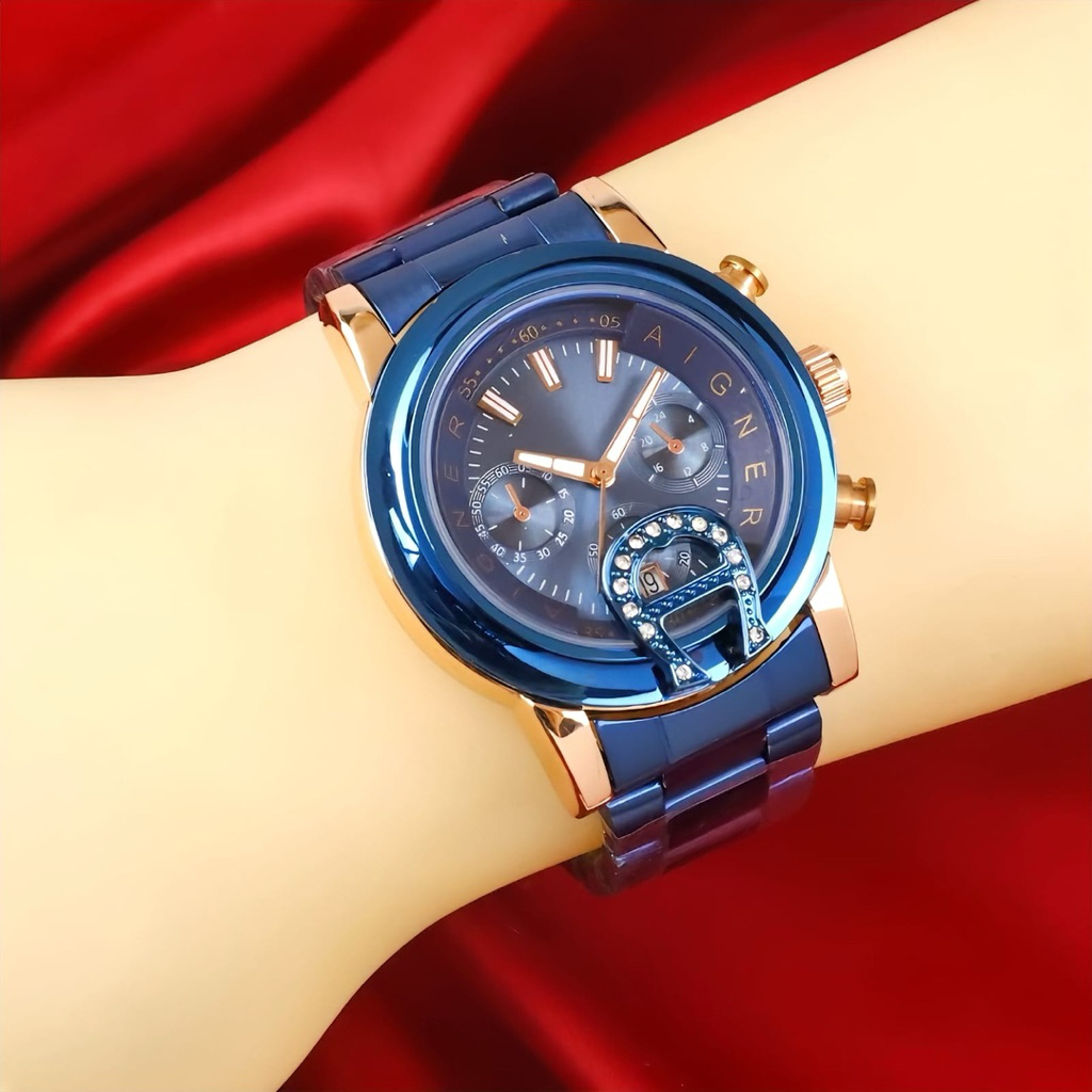 JAM TANGAN AIGNER GENUA DUE WANITA AGW6354 DATE AKTIF