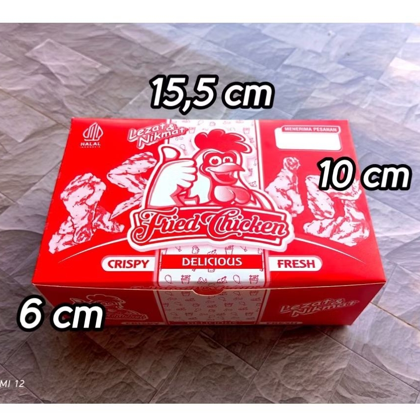 

KERTAS FRIED CHICKEN 100 LEMBAR IVORY LAMINASI 15x10x6 CM VIRAL | KARDUS BOX CHICKEN TERBARU