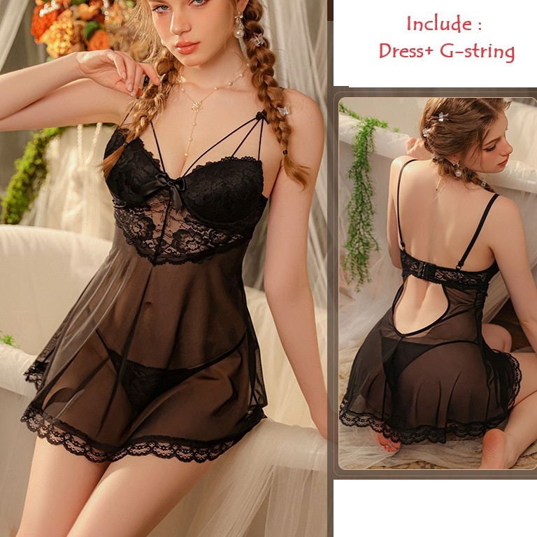 KODE W62R Baju Tidur Sexy Lingerie Push up CUP Bra Wanita DD4