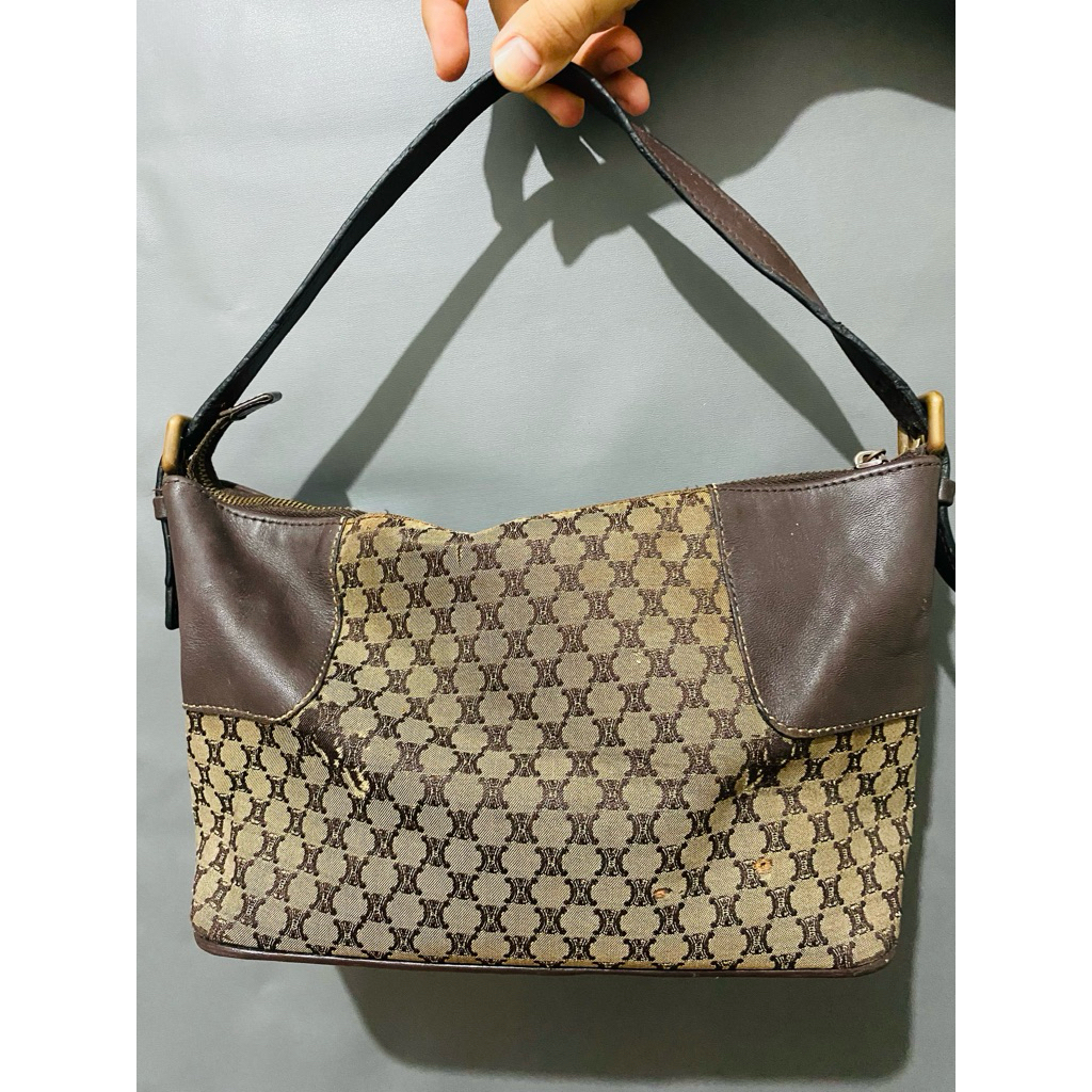 Shoulder Bag Celine Macadam Vintage Authentic Preloved, Tas Bahu Celine Vintage