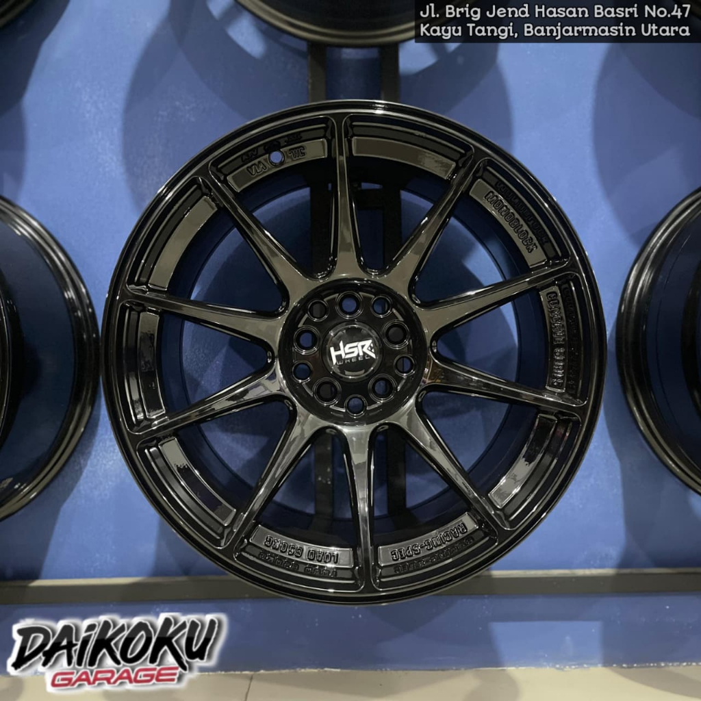 Velg Mobil Celong HSR SHINJUKU Ring 17 Lebar 7,5/9 Baut 5x100/114,3 Radiant Black