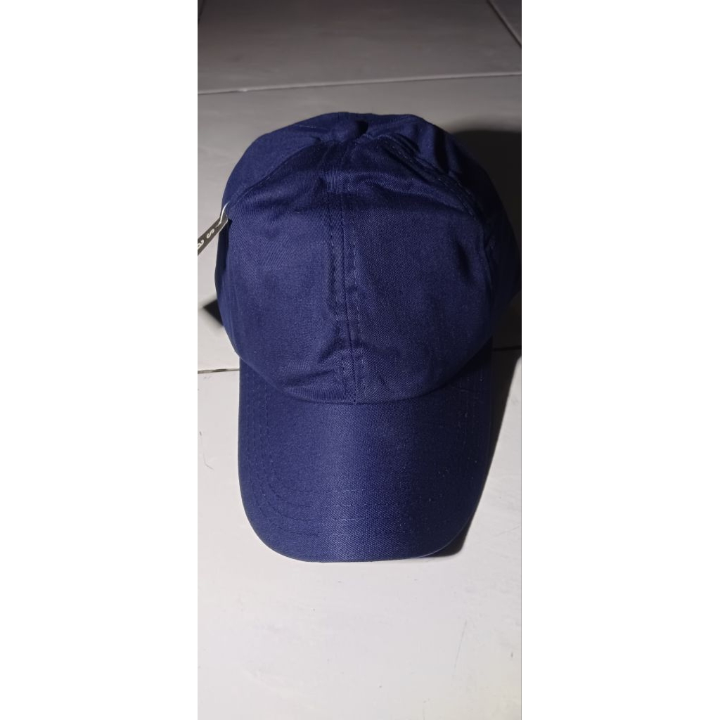 topi polos biru navy dewasa