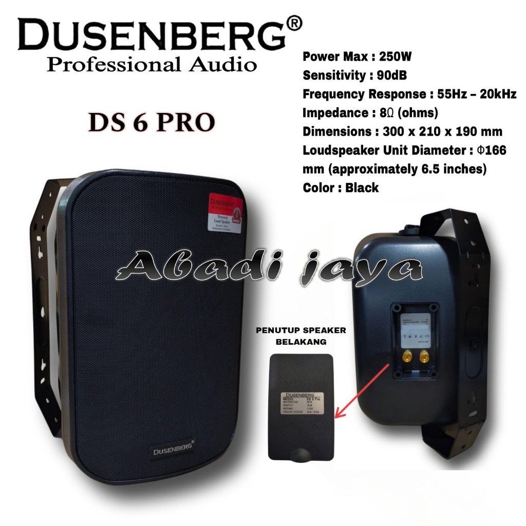 Speaker Pasif 6,5 Inch 2 buah Dusenberg ds 6 pro / ds6pro / ds6 pro / ds 6pro Original