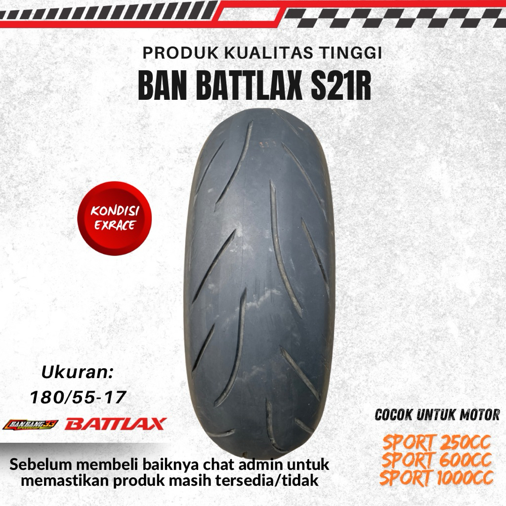 Ban Motor Superbike CBR600,R6,ZX6R Battlax S21R 180/55-17