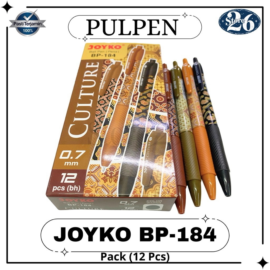 

Pulpen Joyko Batik Culture / Ballpen Hitam 0.7mm (Pack)