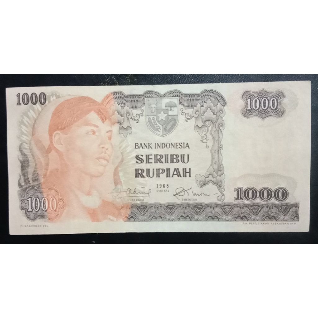 UANGKUNO 1000 RUPIAH SUDIRMAN THN 1968