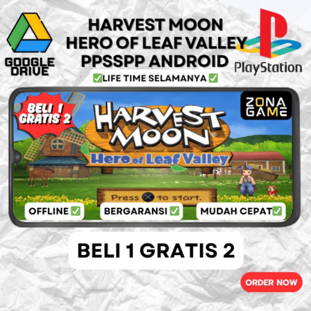 CHEAT Harvest Moon: Hero Of Leaf Valley Bahasa Indonesia Bisa di Android / IOS / PC GAME PSP Beli1Gr