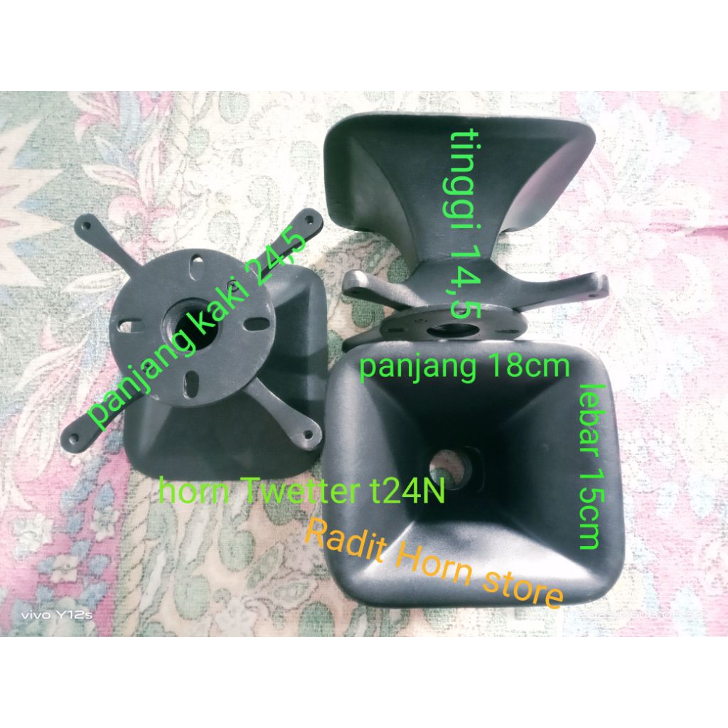 corong horn Twetter alumunium/cor horn t24N 10in tnpa rudal sudah drat
