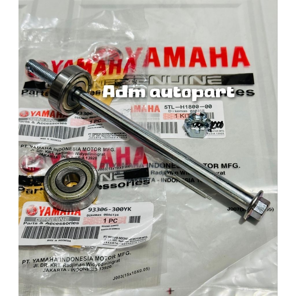 As Roda depan + Mur baud 5TL+Bearing roda depan 6300zz 2PCS Mio j Mio GT115 Fino Fi 115 Xride 115 Mi