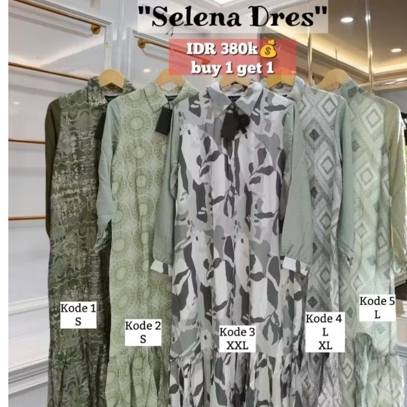 PROMO CUCI GUDANG GAMIS/DRESS WANITA TERBARU SELENA DRESS Cantik by journey ori bahan linen Premium