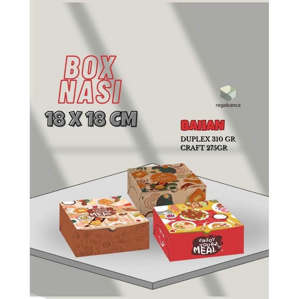 

DUS NASI 18X18 / BOX NASI / NASI KOTAK / DUS MURAH / BOX MURAH
