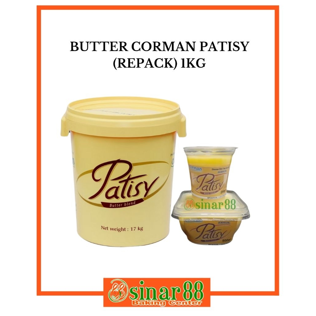 

Butter Corman Patisy 1kg Plastik Bening