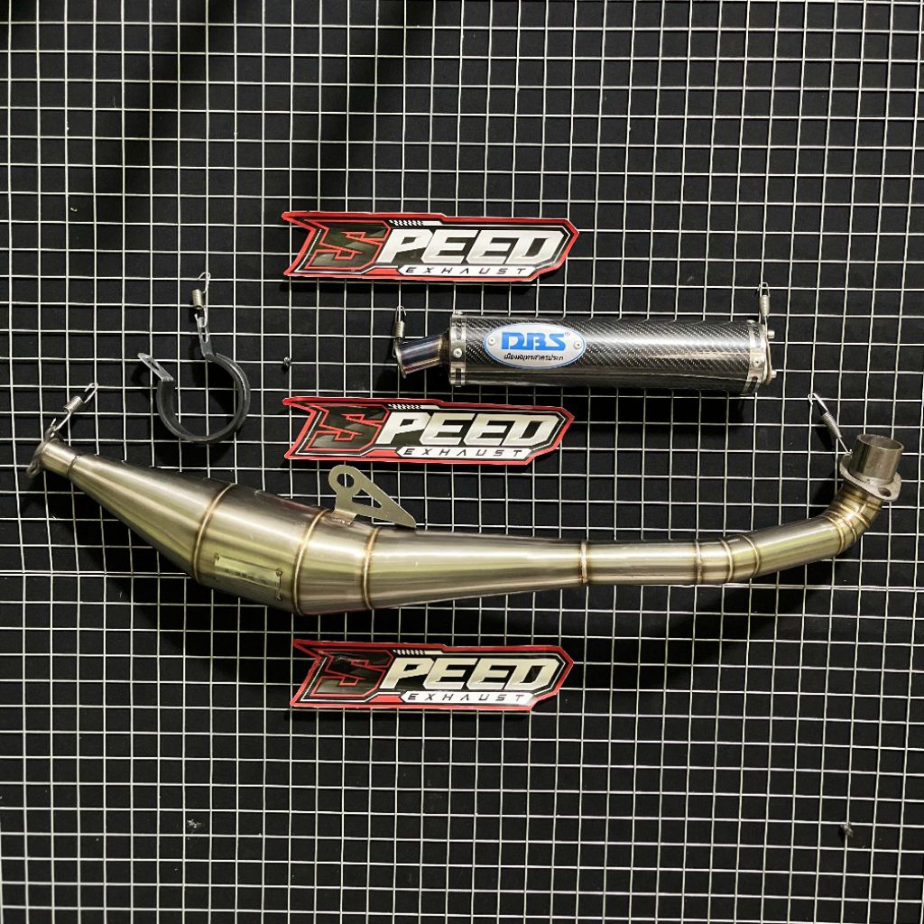 Knalpot DBS Blue Carbon Ujung Ungu FIZ R F1ZR Force1 Poswan Model Standar Racing