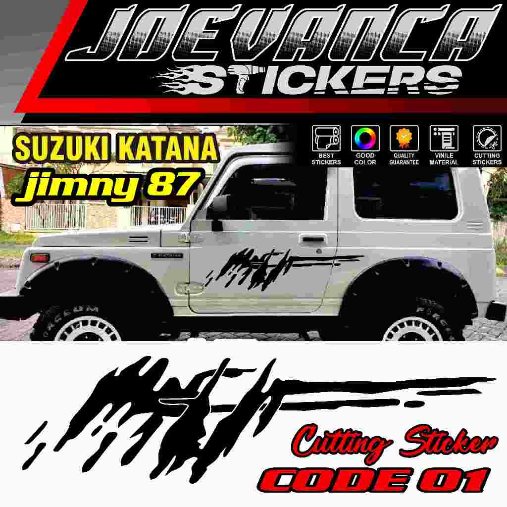 Stiker Cutting Suzuki Katana Striping Custome