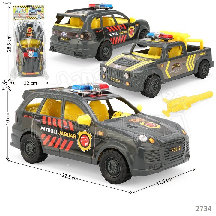 [Bonanza] Mainan Anak Mobil Jeep Polisi Pick Up Friction Polisi Mainan