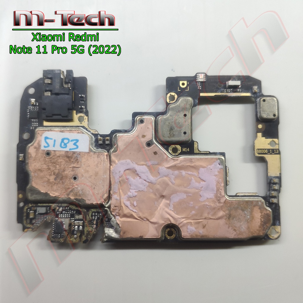 [5183] PCB Mesin Xiaomi Redmi Note 11 Pro 5G (8/128 Gb) original minus mati / matot