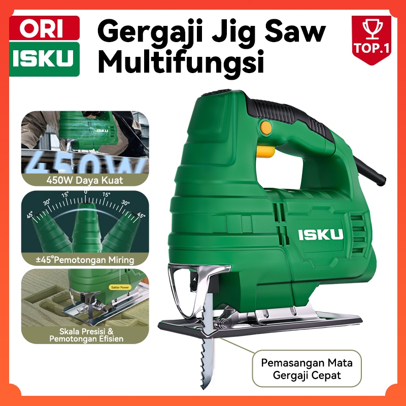 ISKU Mesin Jigsaw Gergaji  Kekuatan Tinggi Mesin Gergaji Kayu Jig Saw Mesin Potong Kayu Jigsaw Tripl