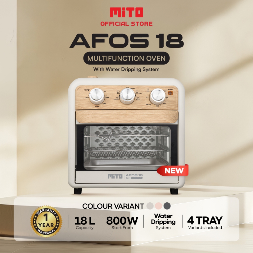MITO AFOS18 Electric Oven Multifunction with Water Dripping System 18L