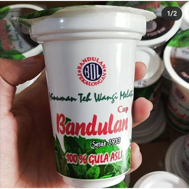 

Minuman Teh Wangi Melati Cap Bandulan Gelas 160ml Cup Dus Karton isi 24pcs