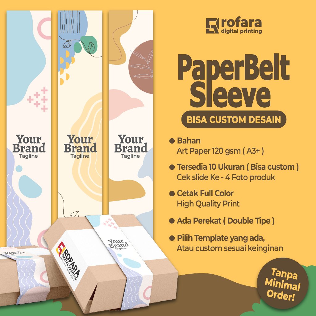 

Paperbelt Sleeve Custom | Bahan Art Paper 120 gsm - PROMO